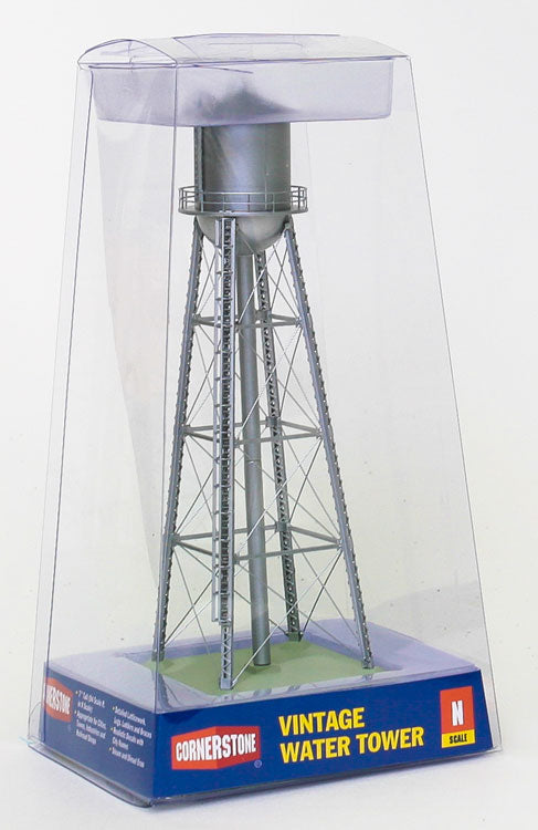 Vintage Water Tower -- Assembled - Silver - 2-3/8 x 2-3/8 x 7"  6 x 6 x 17.7cm-5
