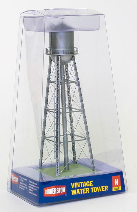 Vintage Water Tower -- Assembled - Silver - 2-3/8 x 2-3/8 x 7"  6 x 6 x 17.7cm-5