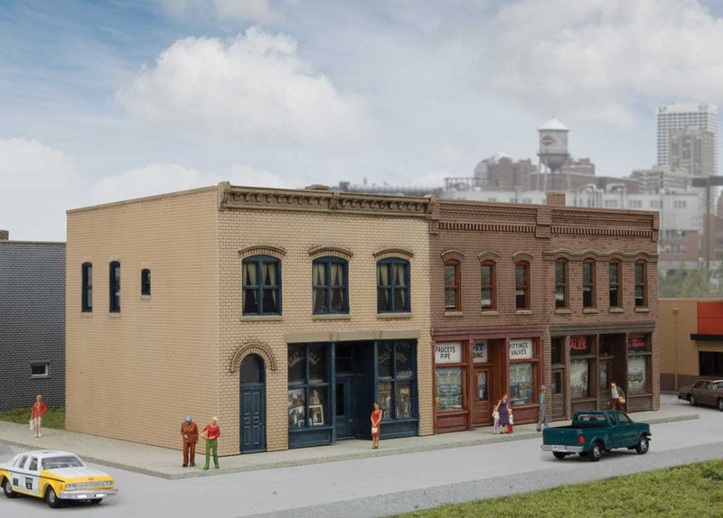 Walthers 2024 National Model Railroad Build-Off - N Kitbashing -- Merchant's Row III Kit - 6-3/8 x 3-7/8 x 2-13/16" 16.1 x 9.8 x 7.1cm-1