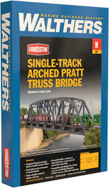 Single-Track Arched Pratt Truss Bridge -- Kit - 14-3/32 x 2 x 3-1/2"  35.7 x 5 x 8.8cm-3