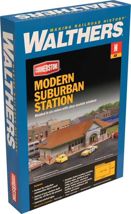 Modern Suburban Station -- Kit - 5-3/4 x 3-5/8 x 1-3/4" 14.6 x 9.2 x 4.4cm-4