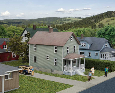 Two-Story Frame House -- Kit - 3-3/8 x 1-1/2 x 2-3/8"   8.6 x 4 x 5.9cm-1