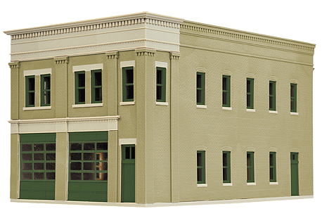 Two-Bay Fire Station -- Kit - 8 x 4-7/8 x 5-1/2"  20.3 x 12.4 x 14cm-1