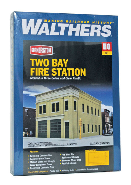 Two-Bay Fire Station -- Kit - 8 x 4-7/8 x 5-1/2"  20.3 x 12.4 x 14cm-5