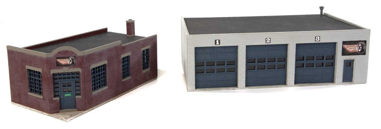 Express Motor Freight Lines -- Kit - Office: 4-1/4 x 4-7/8 x 2-3/8"; Garage: 4-1/16 x 7-1/8 x 2-1/2"-3