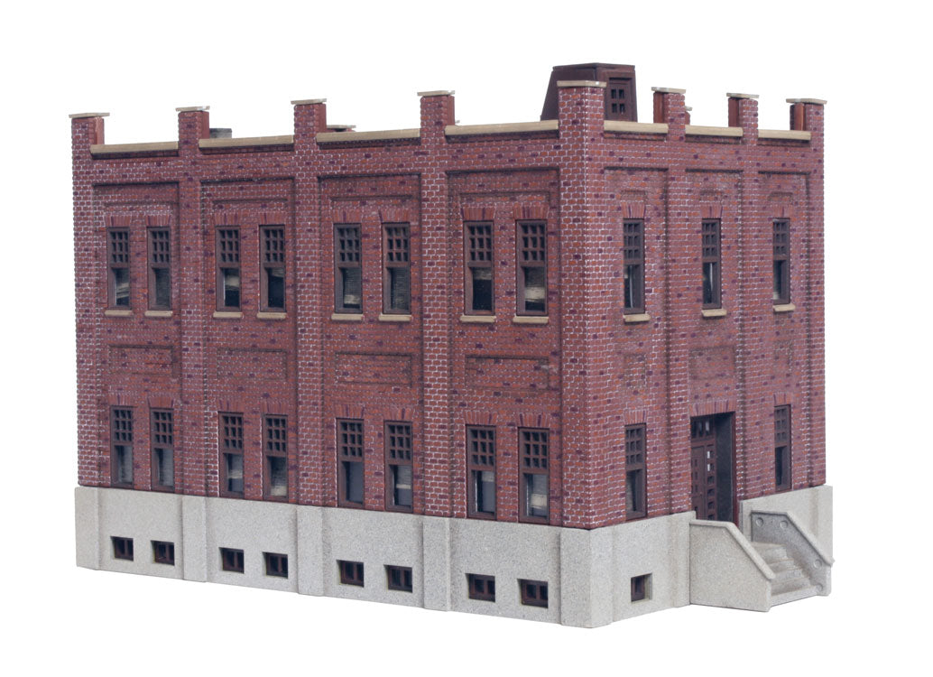 Brick Office Building -- Kit - 7-11/16 x 5-1/4 x 5"  19.5 x 13.3 x 12.7cm-3