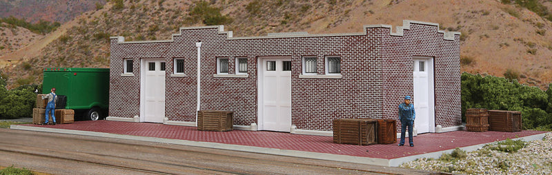 Brick Mission-Style Santa Fe Freight House -- Kit - 9-1/2 x 6-1/2 x 2-1/2"  24.1 x 16.5 x 6.3cm-1