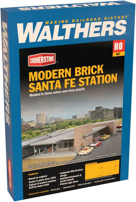 Modern Brick Santa Fe Station -- Kit - 21-13/16 x 8-1/16 x 3"  55.5 x 20.4 x 7.6cm-8