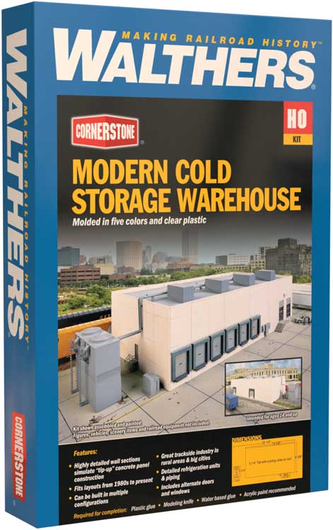 Modern Cold Storage Warehouse -- Kit - Main building: 20-1/2 x 9-1/8 x 5-1/4"  52 x 23.1 x 13.3cm-3