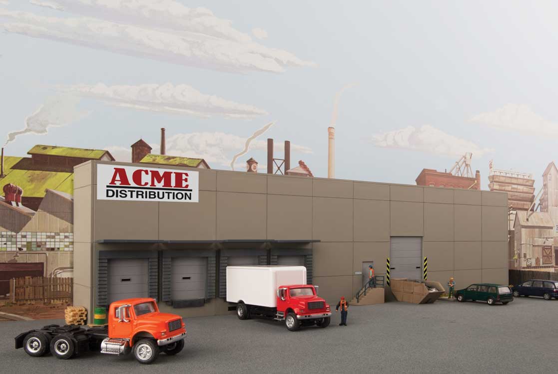 Modern Concrete Warehouse Background Building -- Kit - Each: 16-5/8 x 1-3/4 x 4-1/2"  42.2 x 4.4 x 11.4cm-1