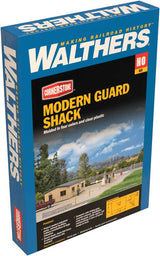 Modern Guard Shack -- Kit - Shack: 4-1/8 x 3 x 1-1/2"; Booth: 1-1/4 x 1-5/8 x 1-1/8"-2
