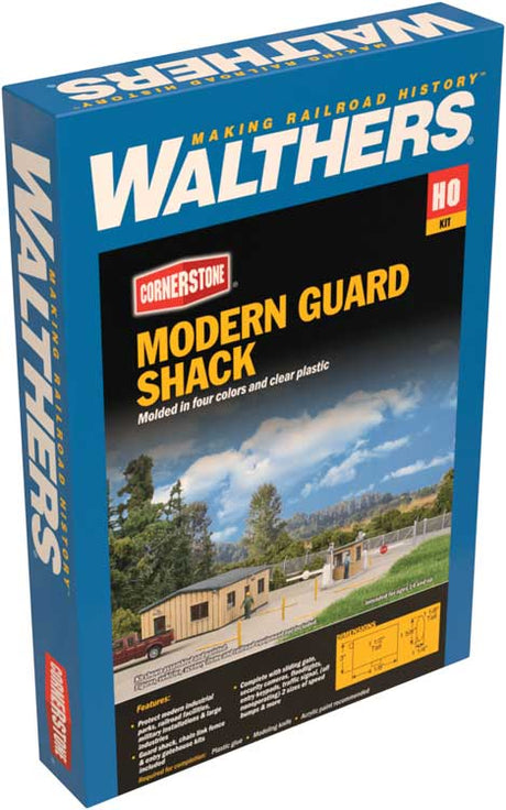 Modern Guard Shack -- Kit - Shack: 4-1/8 x 3 x 1-1/2"; Booth: 1-1/4 x 1-5/8 x 1-1/8"-2