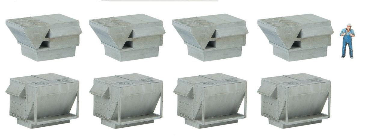 HVAC Units -- Kit - 4 Each of 2 Styles of Rooftop Air Conditioners-2