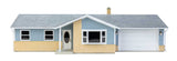 Ranch House with Attached 2-Car Garage -- Kit - 7-3/4 x 4-3/16 x 2-3/8"  19.6 x 10.6 x 6cm-3