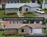 Ranch House with Attached 2-Car Garage -- Kit - 7-3/4 x 4-3/16 x 2-3/8"  19.6 x 10.6 x 6cm-4