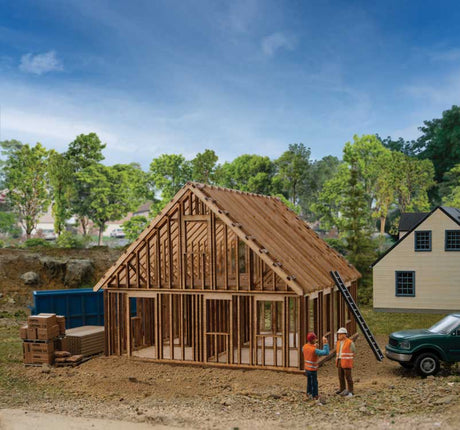 House Under Construction -- Kit - 3-13/32 x 4-13/32 x 2-25/32"  8.6 x 11.1 x 7cm-1