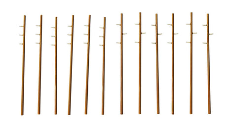 Intermediate Height Utility Poles (Wood) pkg(12) -- Kit - Each 6-1/4"  17.5cm; Scale Height: 45'  13.7m-2