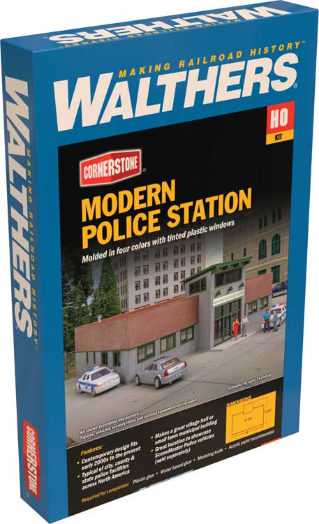 Modern Police Station -- Kit - 8 x 7-5/8 x 3"  20.3 x 19.3 x 7.6cm-3