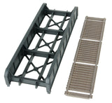 50' Single-Track Railroad Through Girder Bridge -- Kit - 6-15/16 x 2-3/8 x 1-3/32"  17.6 x 6 x 2.7cm-3