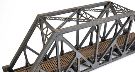 97' Subdivided Warren Truss Bridge - Single-Track -- Kit - 13-1/2 x 3-1/4 x 5-1/2"  34.2 x 8.2 x 13.9cm-2