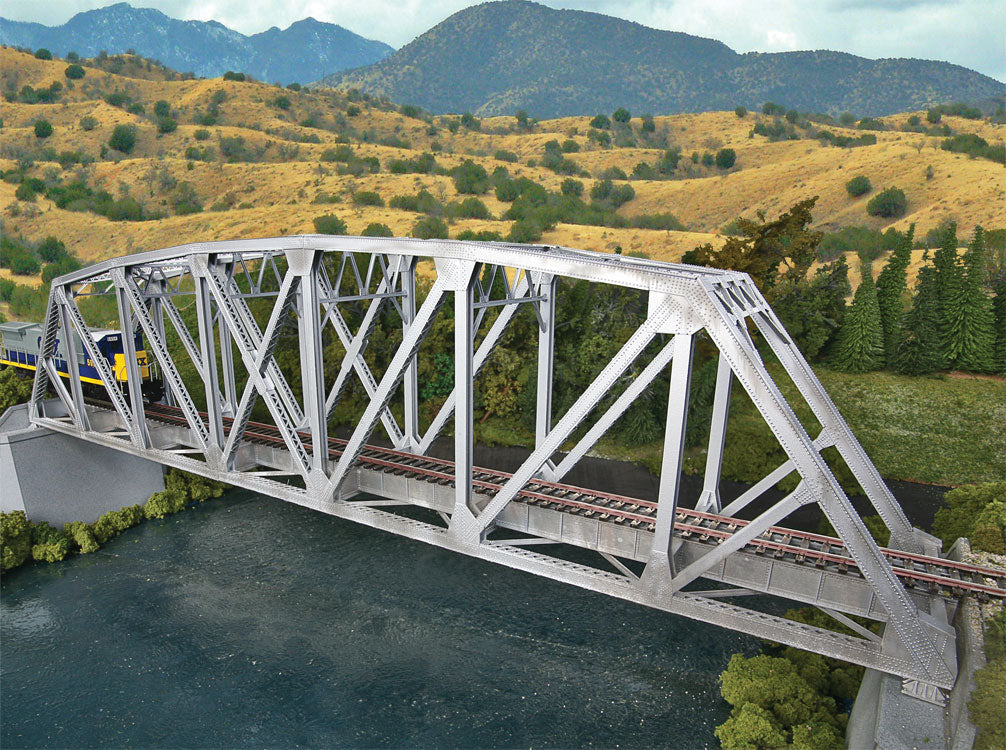 Arched Pratt Truss Railroad Bridge -- Single-Track - Kit - 23 x 3-1/16 x 5-1/4"  58.4 x 7.8 x 13.3cm-1