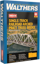Arched Pratt Truss Railroad Bridge -- Single-Track - Kit - 23 x 3-1/16 x 5-1/4"  58.4 x 7.8 x 13.3cm-5