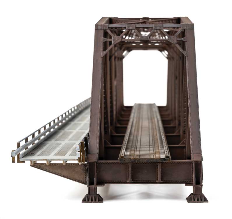 Truss Railroad Bridge with Roadway -- Kit-6