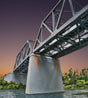 Double-Track Railroad Bridge Concrete Pier 2-Pack -- Kit 5-7/16 x 1-1/4 x 5-1/8"  13.8 x 3.1 x 13cm-1