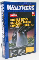 Double-Track Railroad Bridge Concrete Pier 2-Pack -- Kit 5-7/16 x 1-1/4 x 5-1/8"  13.8 x 3.1 x 13cm-6