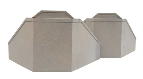 Double-Track Railroad Bridge Concrete Abutment pkg(2) -- Kit - 11-1/4 x 3-1/4 x 5-1/4"  28.6 x 8.3 x 13.3cm-3