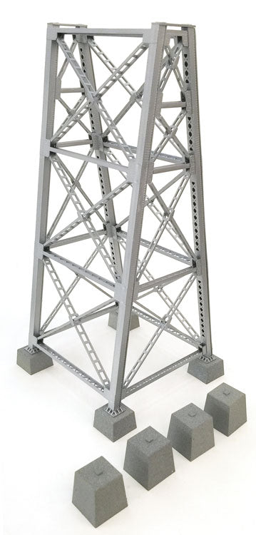 Steel Railroad Bridge Tower -- Kit - 4-7/16 x 4-1/2 x 11"  11.3 x 11.4 x 27.9cm-2