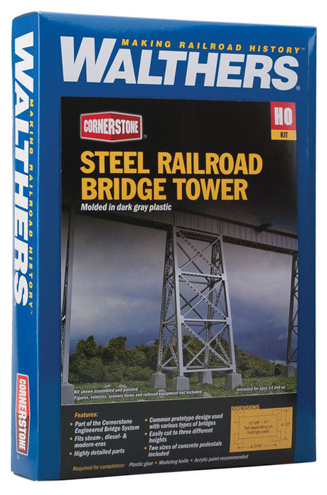 Steel Railroad Bridge Tower -- Kit - 4-7/16 x 4-1/2 x 11"  11.3 x 11.4 x 27.9cm-3