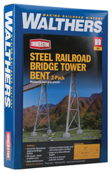 Steel Railroad Bridge Tower Bent 2-Pack -- Kit-3