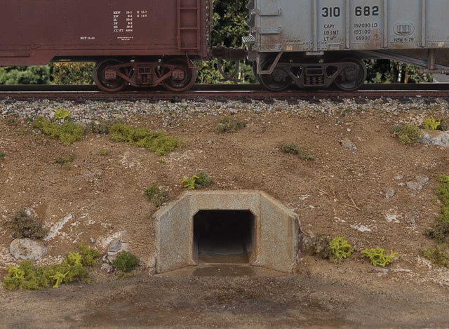 Concrete Culverts pkg(4) -- Kit - 1-1/2 x 1/2 x 13/16"  3.8 x 1.2 x 2cm-1