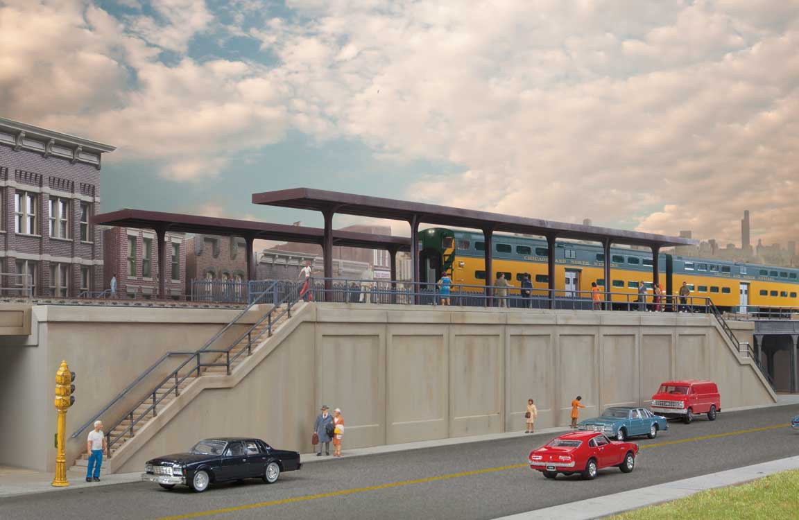 Elevated Commuter Station -- Kit - 20-1/2 x 6-7/8 x 4-11/16"   52 x 17.4 x 11.9cm-1