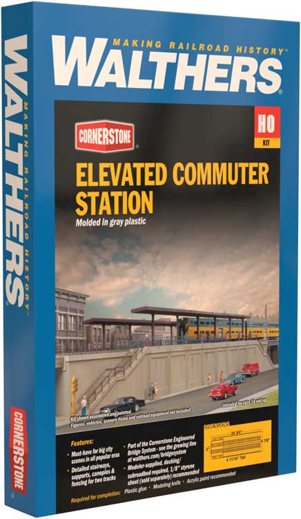 Elevated Commuter Station -- Kit - 20-1/2 x 6-7/8 x 4-11/16"   52 x 17.4 x 11.9cm-3