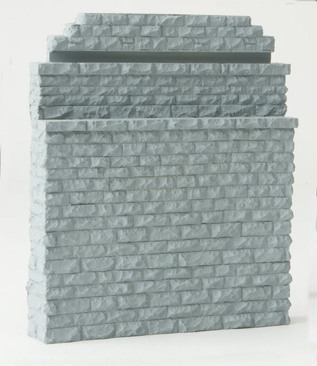 Double-Track Railroad Bridge Stone Abutment - Resin Casting -- Approximately 5 x 3/4 x 5-7/8"  12.7 x 1.9 x 14.9cm