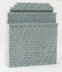 Double-Track Railroad Bridge Stone Abutment - Resin Casting -- Approximately 5 x 3/4 x 5-7/8"  12.7 x 1.9 x 14.9cm