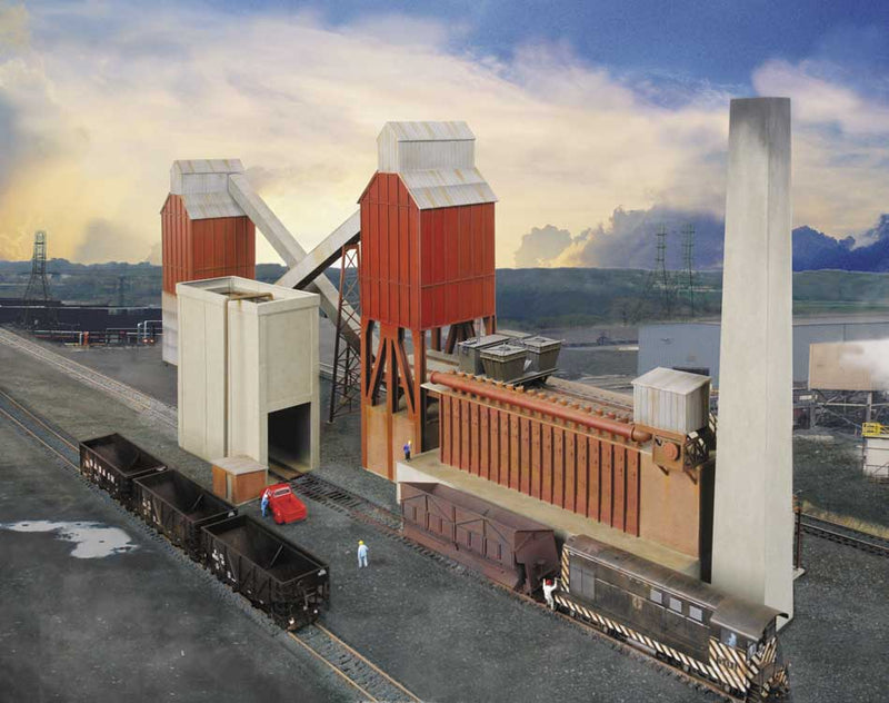 Coke Oven and Quench Tower with Larry and Quench Cars -- Kit - 28 x 19 x 14"  71.1 x 48.2 x 36cm