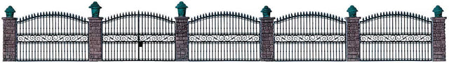 Wrought Iron Fence - Kit -- 25-1/2"  65cm