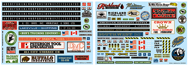 Modulars Decal Set -- 2 Sheets - Fits Cornerstone Modulars(TM)