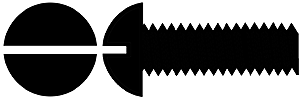 00-90 Brass Round Head Machine Screw -- 3/16 x .047"  .48 x .12cm pkg(12)