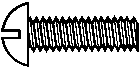 Nylon Round Head Machine Screws pkg(12) -- 2-56; 5/8 x .086"  1.59 x .22cm