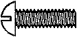 Nylon Round Head Machine Screws pkg(12) -- 4-40; 3/4 x .112"  1.91 x .28cm