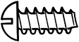 #2 Self-Tapping Steel Sheet Metal Screws pkg(24) -- 1/2 x .088"  1.27 x .22cm