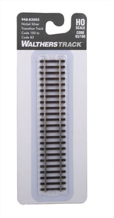 Nickel Silver Transition Track -- Code 100 to Code 83 - 6" 15.3 cm Long-1