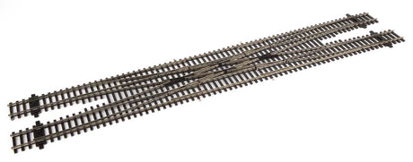 Code 83 Nickel Silver DCC-Friendly #6 Double Crossover -- Length: 18-3/4"  47.6cm; Track Centers: 2"  5.1cm-5