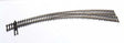 Code 83 Nickel Silver DCC-Friendly Curved Turnout - 20 and 24" Radii -- Right Hand-1