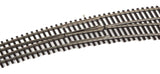 Code 83 Nickel Silver DCC-Friendly Curved Turnout - 24 and 28" Radii -- Right Hand-2