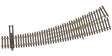 Code 83 Nickel Silver DCC-Friendly Curved Turnout - 24 and 36" Radii -- Left Hand